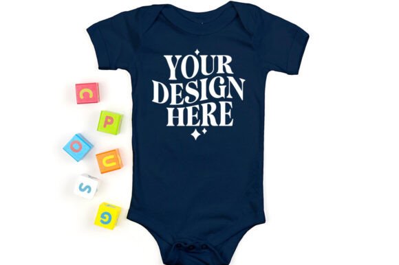 Bella Canvas 100B Navy Mockup: Graphics & Product Mockups