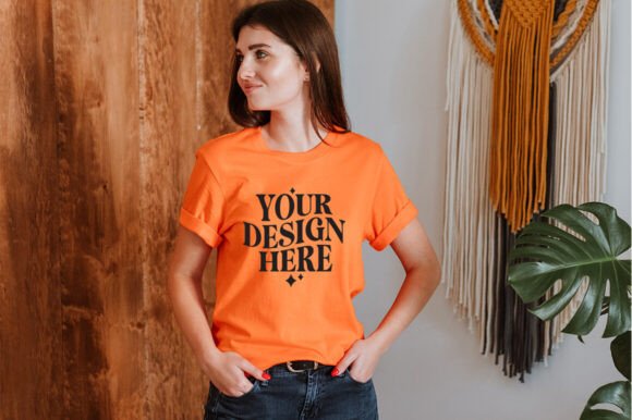Bella Canvas 3001 Mockup Orange: Essential Graphics