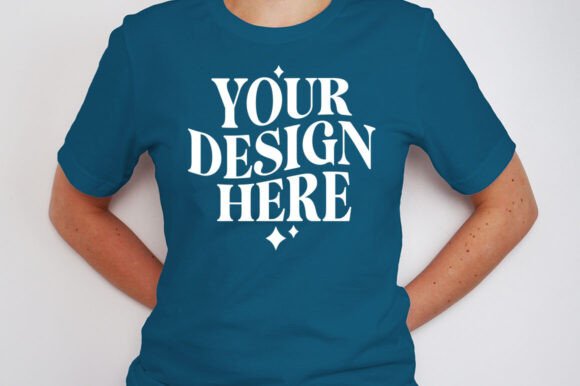 Bella Canvas 3001 Teal Mockup: Graphics & Product Mockups