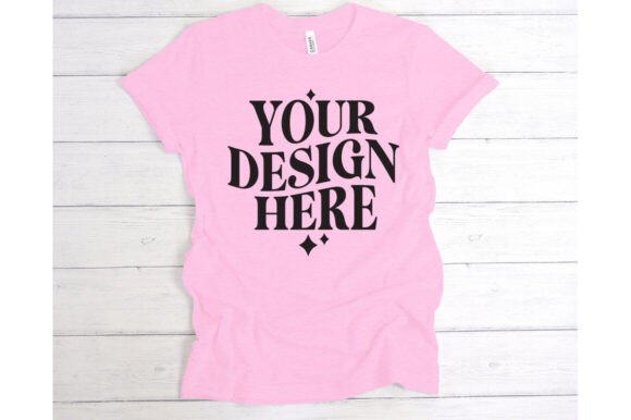 Bella Canvas Heather Bubble Pink: Graphics & Mockups