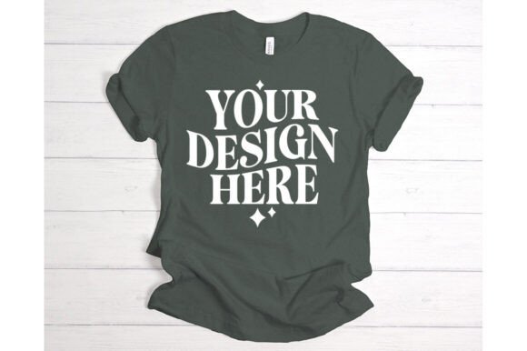 Bella Canvas Heather Forest Mockup Review