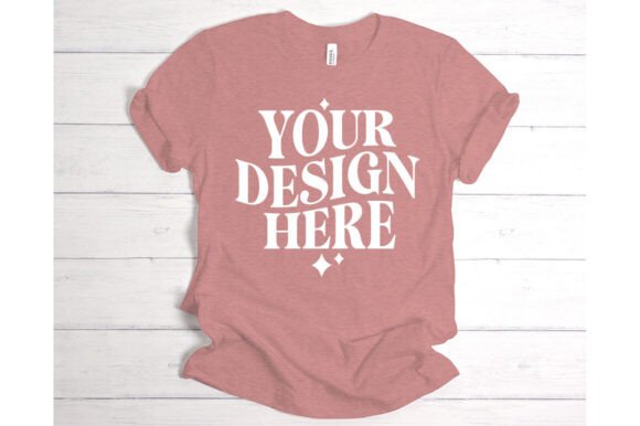 Bella Canvas Heather Mauve Mockup: Graphics for Product Mockups