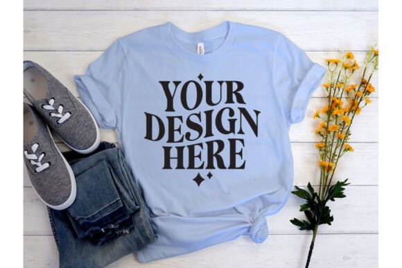 Bella Canvas Light Blue Mockup: Graphics for Product Mockups