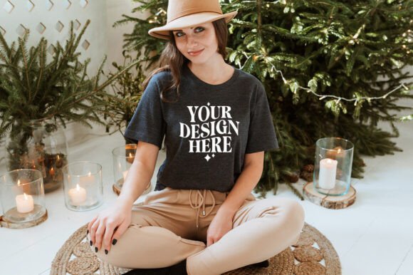 Christmas Bella Canvas 3001 Mockup 15: Graphics & Product Mockups