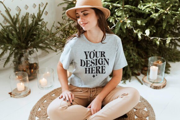 Christmas Bella Canvas 3001 Mockup 17: Graphics & Product Mockups