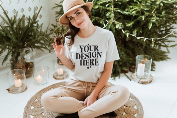 Christmas Bella Canvas 3001 Mockup 21: Graphics for Product Mockups