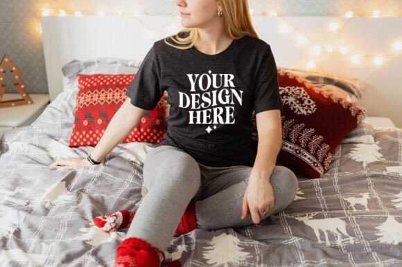 Christmas Bella Canvas 3001 Mockup 39: Graphics & Product Mockups