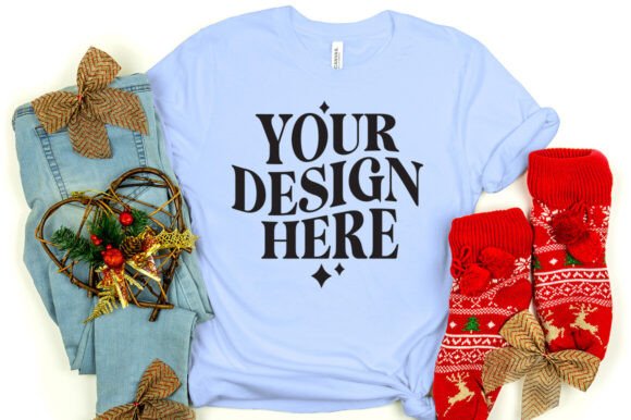 Christmas Bella Canvas 3001 Mockup Baby: Graphics for Product Mockups
