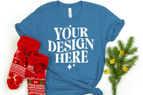 Christmas Bella Canvas 3001 Mockup Deep: Graphics for Product Mockups