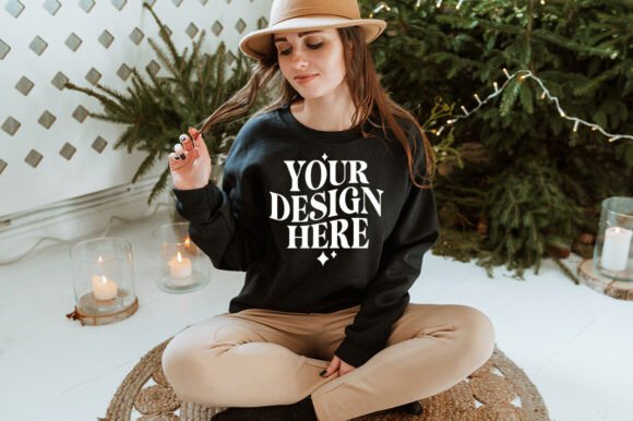 Christmas Gildan 18000 Mockup 15 Graphics