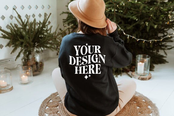 Christmas Gildan 18000 Mockup 16: Graphics & Product Mockups