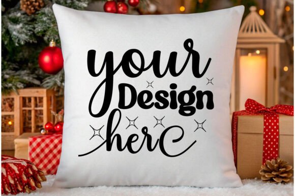 Christmas Pillow Mockup 16: Essential Graphics for Product Mockups