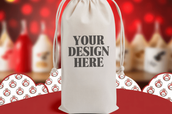 Christmas Wine Bag Mockup 14: Premium Graphics & Product Mockups