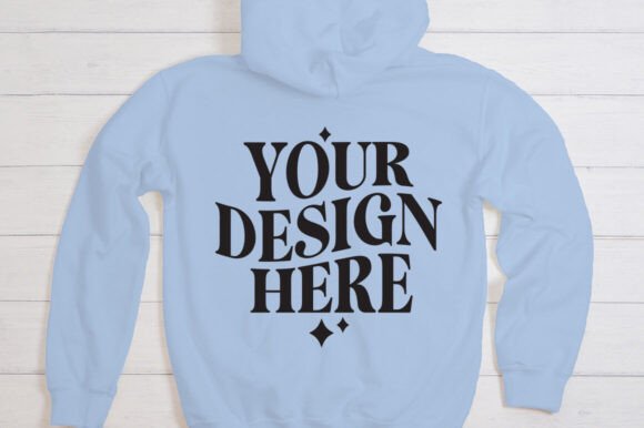 Gildan 18500 Gold Light Blue Mockup: Premium Graphics