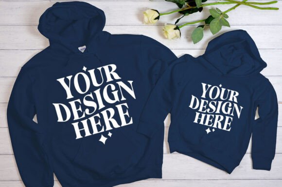 Mommy and Me Oxford Navy Hoodie Mockup Review