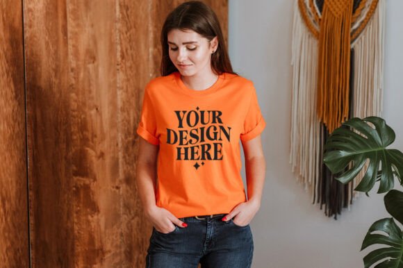 Review: Orange Bella Canvas 3001 Mockup for Designers