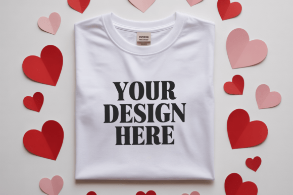 Valentine's Day Flat Lay Shirt Mockup 14 Review