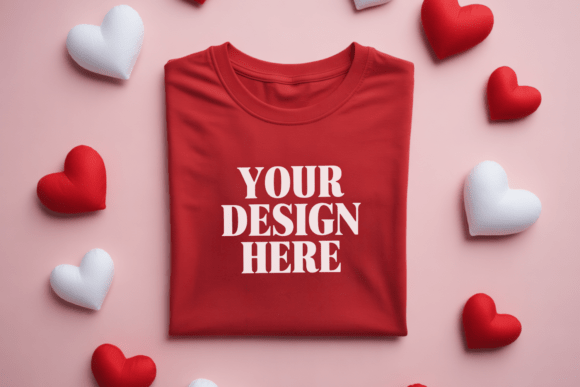 Valentine's Day Shirt Mockup 54: Graphics & Product Mockups